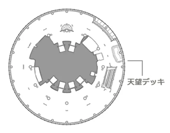 東京スカイツリー天望デッキフロア350のフロアマップ図
