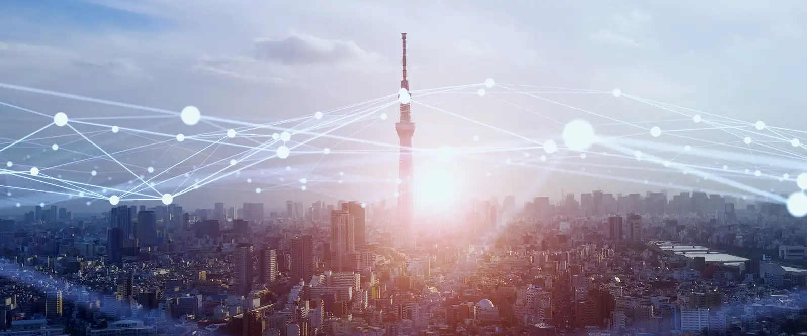 放送・通信設備が設置されたスカイツリー内部の様子を示す画像