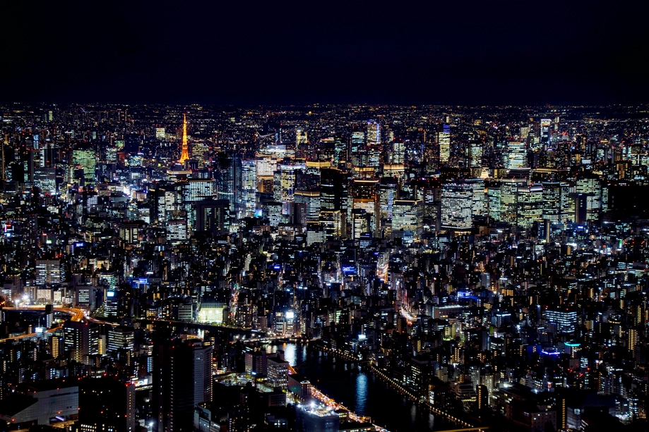 Night Tokyo Cityscape