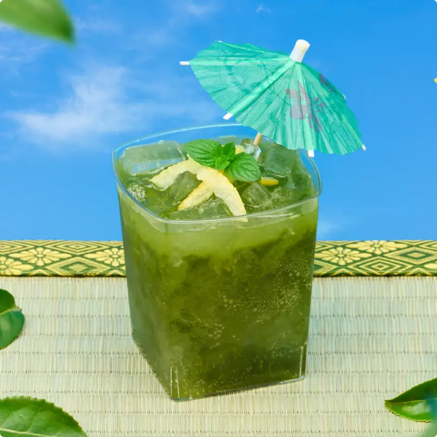 ゆず宇治抹茶ジンソーダ