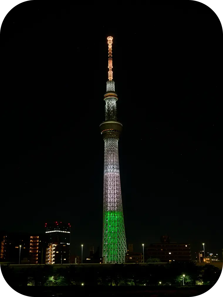 ラッコをイメージした特別ライティング