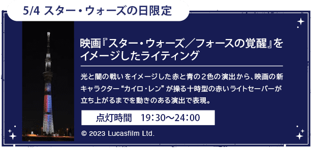 5/4 スター・ウォーズの日限定　ライティング