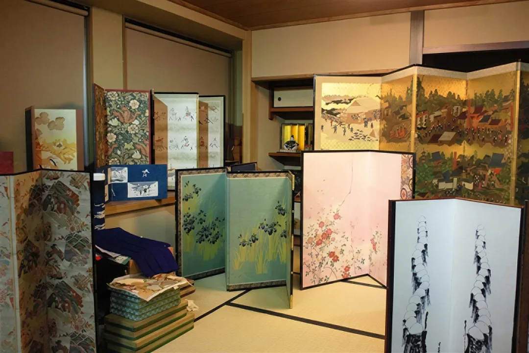 からくり屏風の内部仕掛け