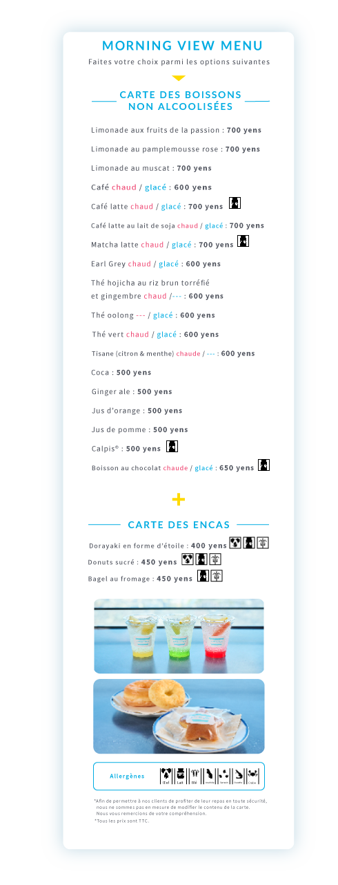 MORNING VIEW MENU