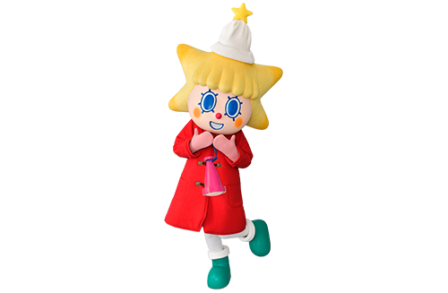 クリスマス限定のコスチュームを着たソラカラちゃん