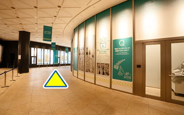 スカイツリーギャラリーが楽しめる通路